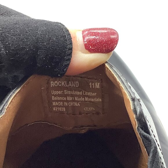 Deer Stags Rockland Memory Foam Black Faux Leather Chelsea Boots Men 11 NWOT - Picture 3 of 7